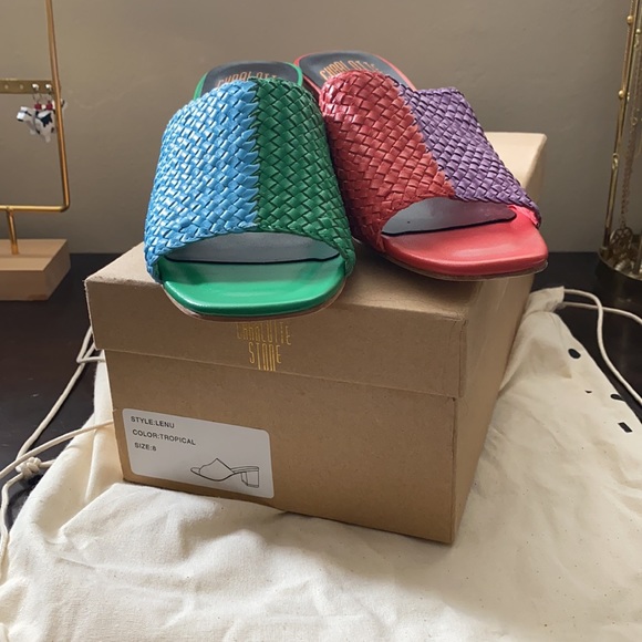 Charlotte Stone Lenu Mules in Tropical - Picture 3 of 3